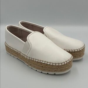 Circus by Sam Edelman Cream Platform Loafer Espadrille Slip-Ons Women’s 7.5